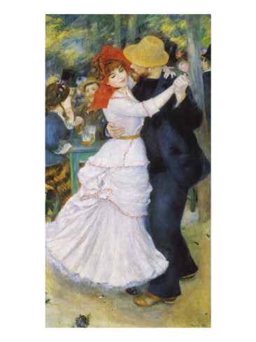 Dance at Bougival, 1883 - Pierre-Auguste Renoir painting on canvas